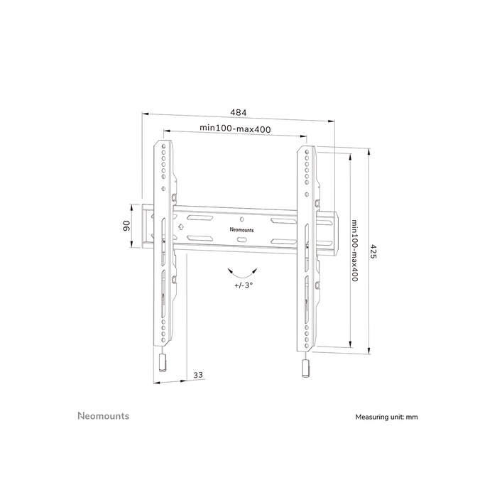 NEOMOUNTS PRODUCTS EUR Neomounts WL30S-850BL14 Support pour écran mural 40-75" - fixe - verrouillable - installation rapide