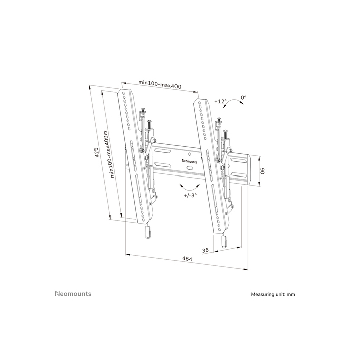 NEOMOUNTS PRODUCTS EUR Neomounts WL35S-850BL14 Support pour écran mural 40-75" - inclinable - verrouillable - installation rapide