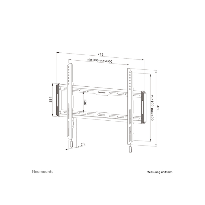 NEOMOUNTS PRODUCTS EUR Neomounts WL30-550BL16 Support pour écran mural 42-86" - ultra-plat - installation facile