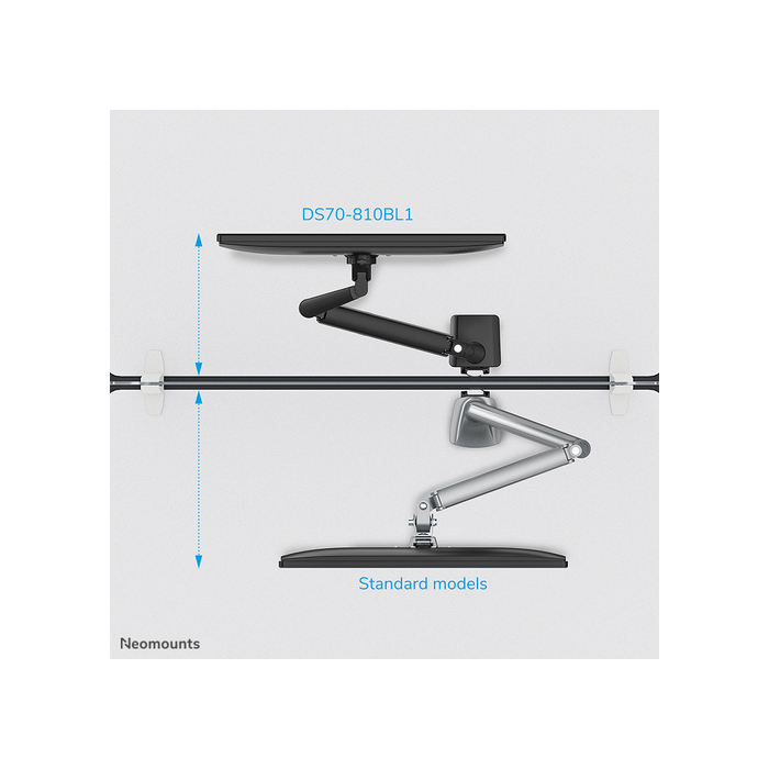 NEOMOUNTS PRODUCTS EUR Neomounts DS70-810BL1 Support d'écran à fixer 17-32" - ressort à gaz - économie d'espace - arrêt 180°