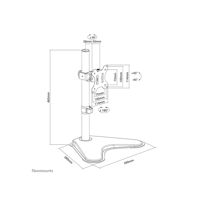 NEOMOUNTS PRODUCTS EUR Neomounts FPMA-D550SBLACK Support d'écran à poser 13-32"