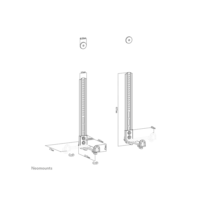 NEOMOUNTS PRODUCTS EUR Neomounts AWL29-650BL1 Support pour vidéobar/barre de son VESA - max 15 kg - universel