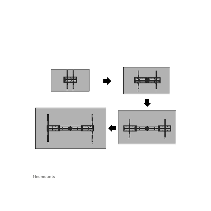 NEOMOUNTS PRODUCTS EUR Neomounts WL30S-950BL19 Support mural robuste pour écran 55-115" - fixe - verrouillable - paysage et portrait