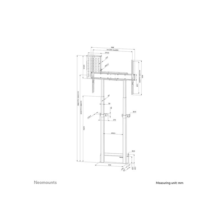 NEOMOUNTS PRODUCTS EUR Neomounts WL55-875BL1 Support mural pour écran 55-100" - motorisé - TÜV