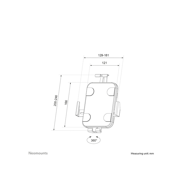 NEOMOUNTS PRODUCTS EUR Neomounts WL15-625BL1 Support mural pour tablette 7.9-11" - verrouillable - universel