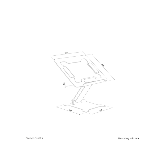 NEOMOUNTS PRODUCTS EUR Neomounts DS20-740BL1 Support pour ordinateur portable 11-15" - ajustement en hauteur - pliable - compact - universel