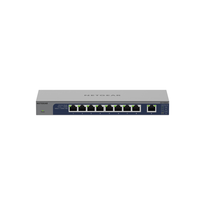 NETGEAR GS108MX-100EUS commutateur réseau Non-géré L2 Gigabit Ethernet (10/100/1000) Montage sur le bureau ou sur le mur