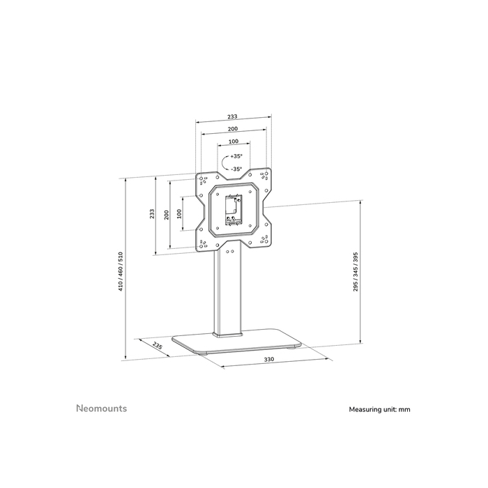 NEOMOUNTS PRODUCTS EUR Neomounts DS45-430BL12 Support de bureau pour écran à poser 23-43"- pivotant