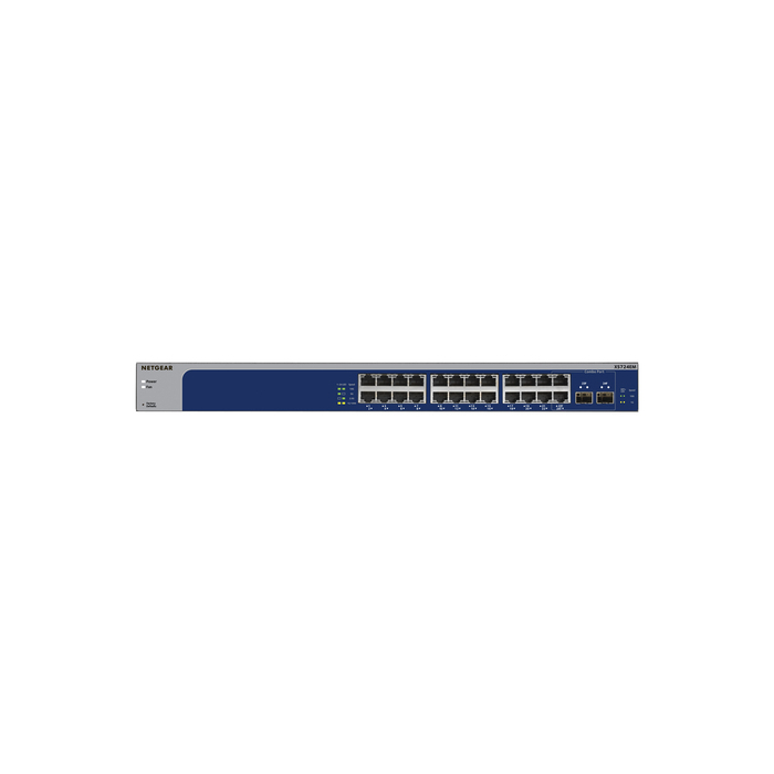 NETGEAR XS724EM Géré L2 10G Ethernet (100/1000/10000) 1U Bleu, Gris