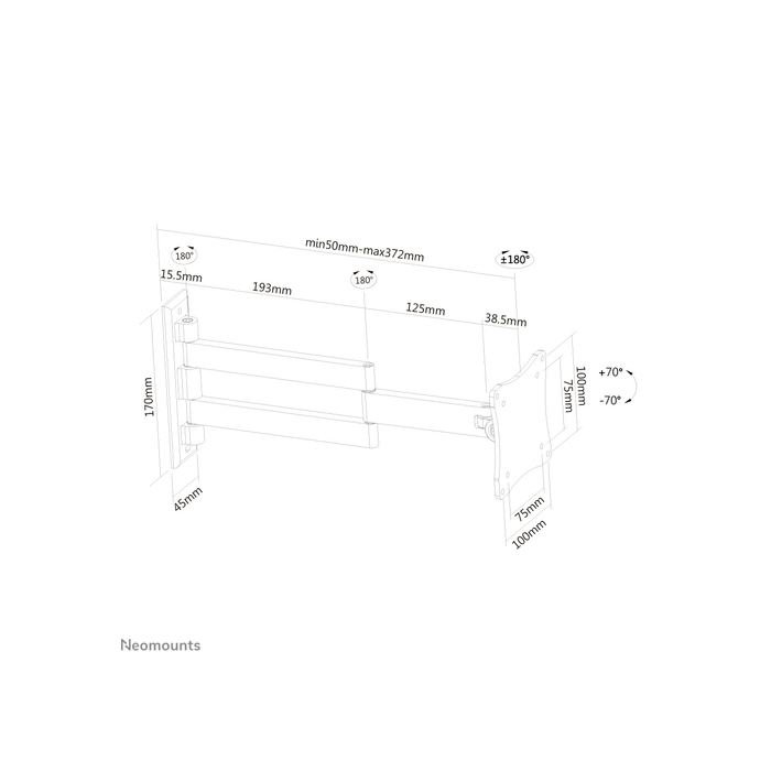 NEOMOUNTS PRODUCTS EUR Neomounts FPMA-W830 Support d'écran mural 10-27" - orientable