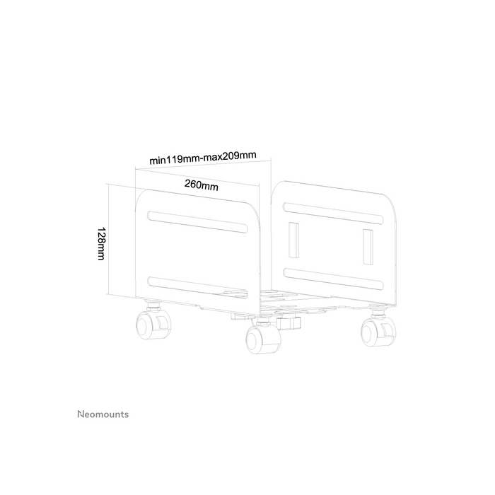 NEOMOUNTS PRODUCTS EUR Neomounts CPU-M100BLACK Support pour ordinateur - max 10 kg - universel