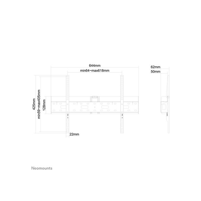 NEOMOUNTS PRODUCTS EUR Neomounts LFD-W1640MP Support d'écran mural 37-75" - fixe