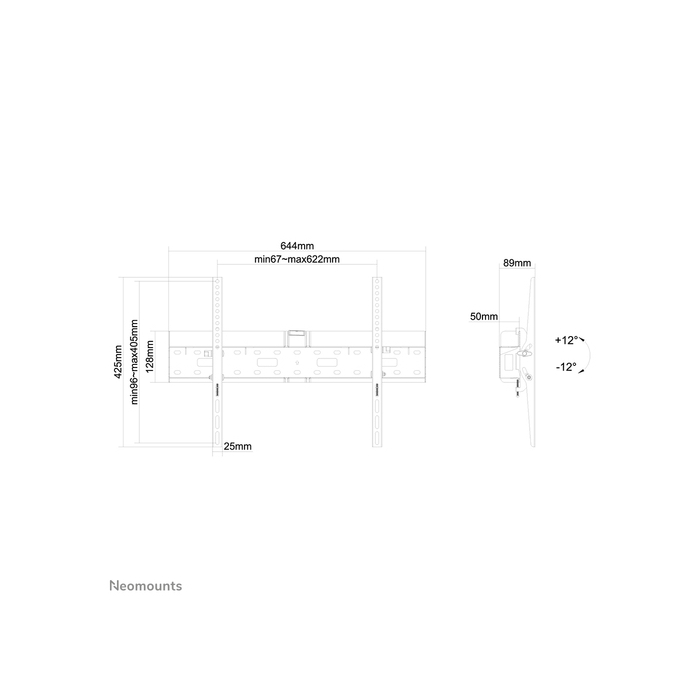 NEOMOUNTS PRODUCTS EUR Neomounts LFD-W2640MP Support pour écran mural 37-75" - inclinable