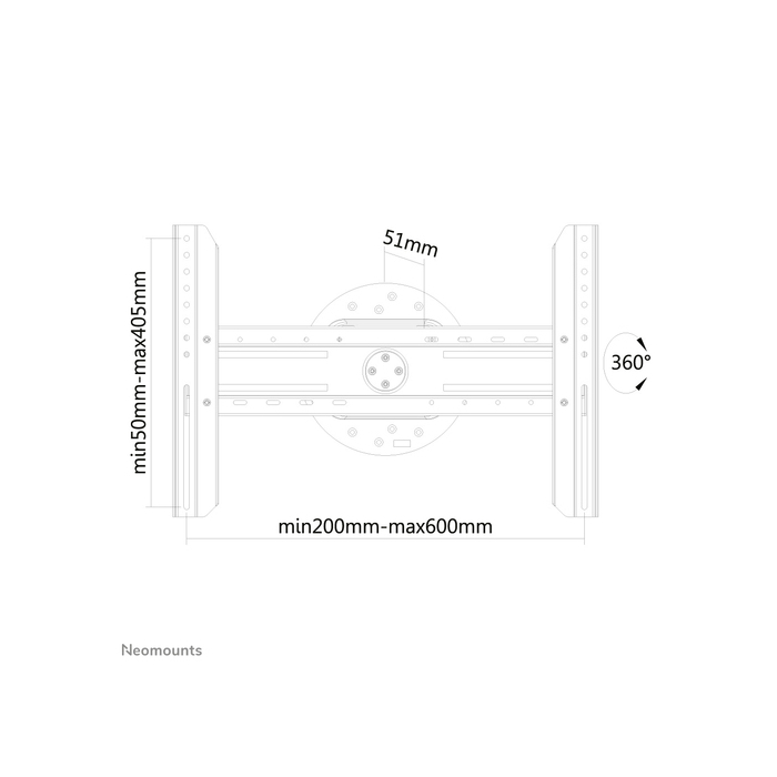 NEOMOUNTS PRODUCTS EUR Neomounts LED-WR100BLACK Support pour écran mural 37-75" - rotatif