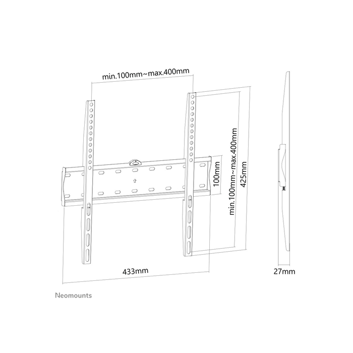 NEOMOUNTS PRODUCTS EUR Neomounts FPMA-W300BLACK Support pour écran mural 32-55" - ultra-plat