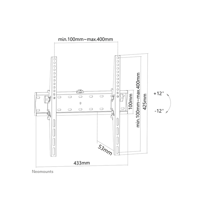 NEOMOUNTS PRODUCTS EUR Neomounts FPMA-W350BLACK Support pour écran mural 32-55" - inclinable