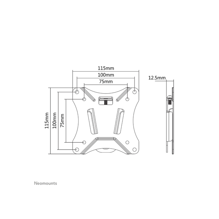 NEOMOUNTS PRODUCTS EUR Neomounts NM-W25BLACK Support pour écran mural 10-30" - ultra-plat