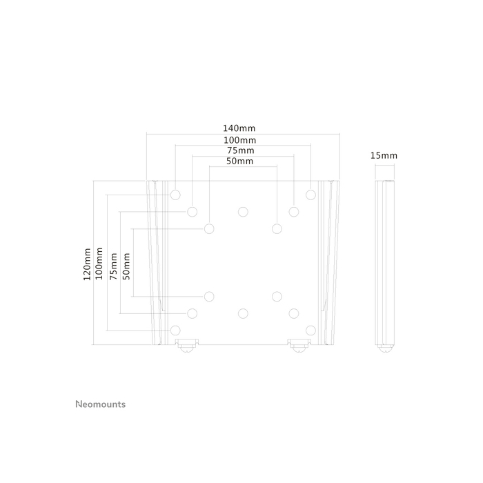 NEOMOUNTS PRODUCTS EUR Neomounts FPMA-W25BLACK Support pour écran mural 10-30" - ultra-plat