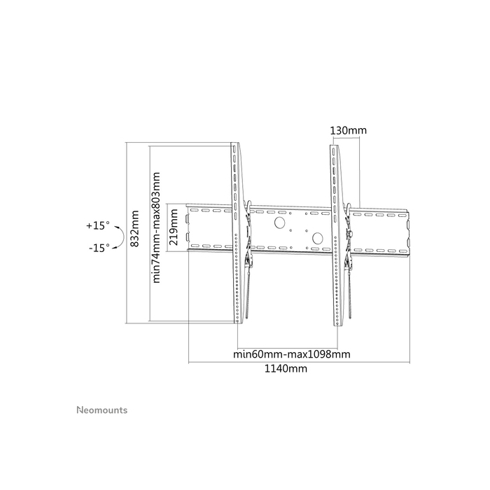 NEOMOUNTS PRODUCTS EUR Neomounts LFD-W2000 Support pour écran mural 60-100" - inclinable