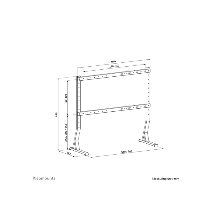 NEOMOUNTS PRODUCTS EUR Neomounts DS45-430BL18 Support de bureau pour écran à poser 45-90"