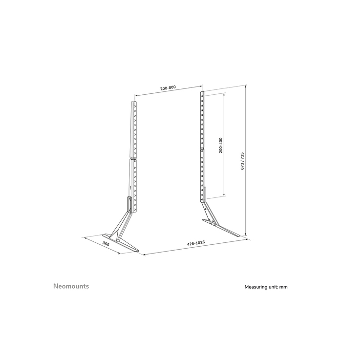 NEOMOUNTS PRODUCTS EUR Neomounts DS45-430BL19 Support de bureau pour écran à poser 23-75"