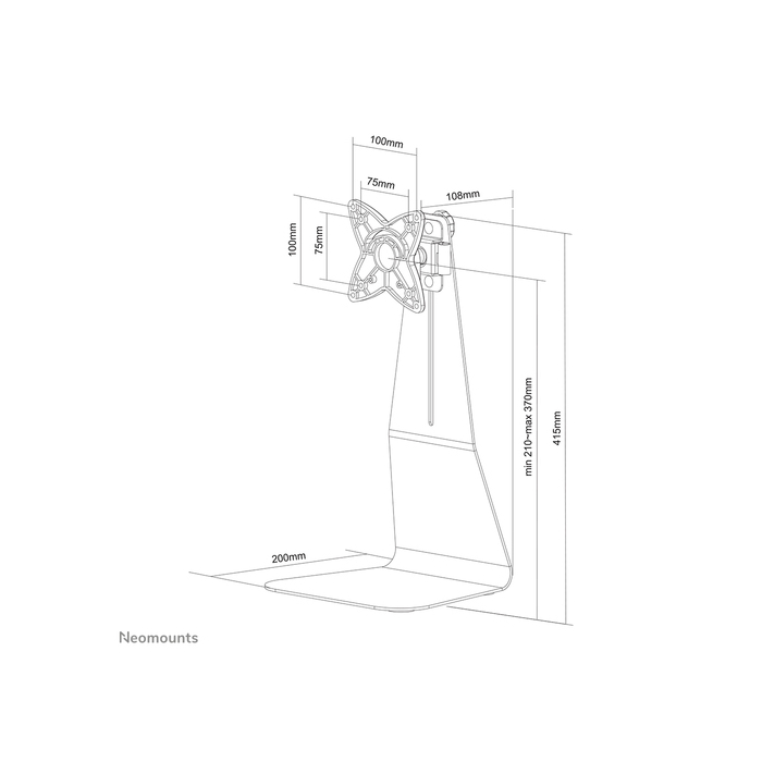 NEOMOUNTS PRODUCTS EUR Neomounts FPMA-D850BLACK Support d'écran à poser 10-27"