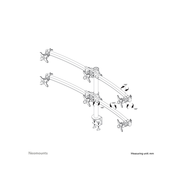 NEOMOUNTS PRODUCTS EUR Neomounts FPMA-D700D6 Support d'écran à fixer 19-27"