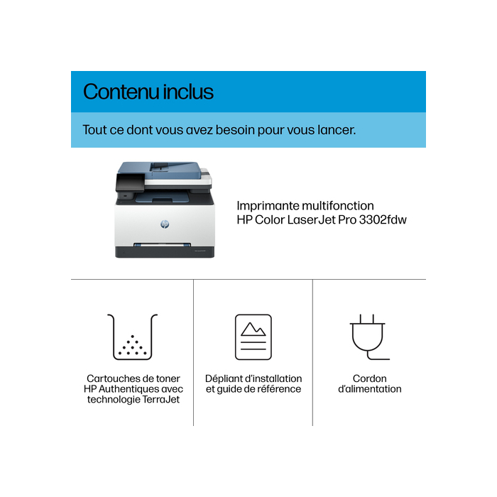 HP Color LaserJet Pro Imprimante multifonction 3302fdw