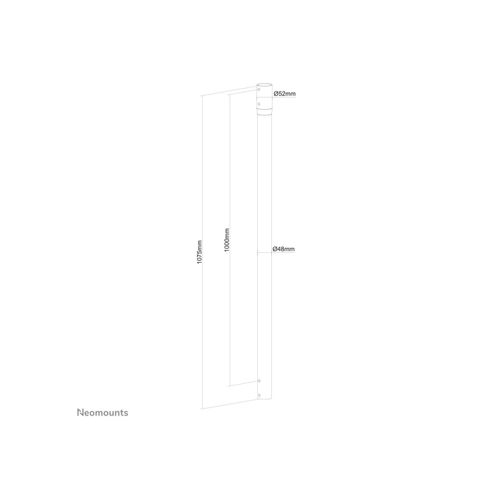 NEOMOUNTS PRODUCTS EUR Neomounts NS-EP100BLACK Extension pour support plafond écran - h107.5 cm