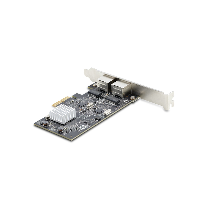 StarTech.com Carte Réseau PCIe à 2 Ports 2,5 Gbps NBASE-T, Intel I225-V - Carte Réseau pour PC - Carte Réseau Ethernet Multi-Gigabit - Carte LAN Serveur PCI Express 2.1 - Interface Ethernet de Bureau
