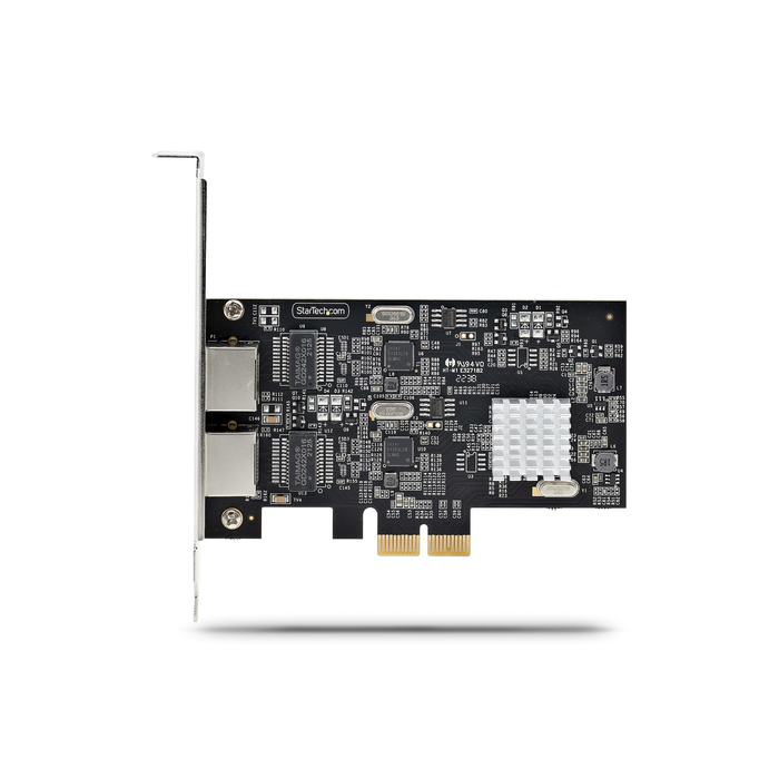 StarTech.com Carte Réseau PCIe à 2 Ports 2,5 Gbps NBASE-T, Intel I225-V - Carte Réseau pour PC - Carte Réseau Ethernet Multi-Gigabit - Carte LAN Serveur PCI Express 2.1 - Interface Ethernet de Bureau