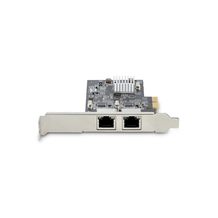 StarTech.com Carte Réseau PCIe à 2 Ports 2,5 Gbps NBASE-T, Intel I225-V - Carte Réseau pour PC - Carte Réseau Ethernet Multi-Gigabit - Carte LAN Serveur PCI Express 2.1 - Interface Ethernet de Bureau