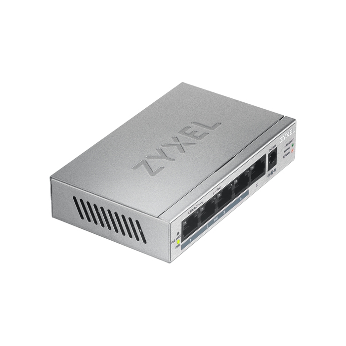 ZYXEL GS1005HP Commutateur 4 x 10/100/1000 PoE Argent