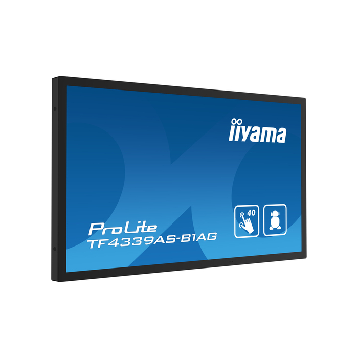 iiyama TF4339AS-B1AG affichage de messages Écran plat de signalisation numérique 42,5" LED 500 cd/m² 4K Ultra HD Noir Écran tactile Intégré dans le processeur Android 24/7