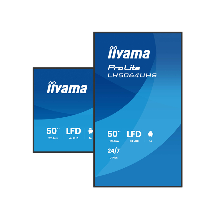 iiyama LH7564UHS-B1AG Écran d'affichage dynamique Écran plat de signalisation numérique 75" Wifi 500 cd/m² 4K Ultra HD Noir Android 24/7