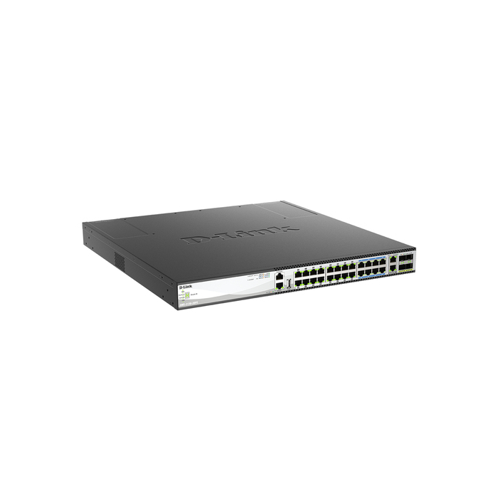 D-Link DMS-3130-30PS commutateur réseau Géré L3 2.5G Ethernet (100/1000/2500) Connexion Ethernet, supportant l'alimentation via ce port (PoE) 1U Noir