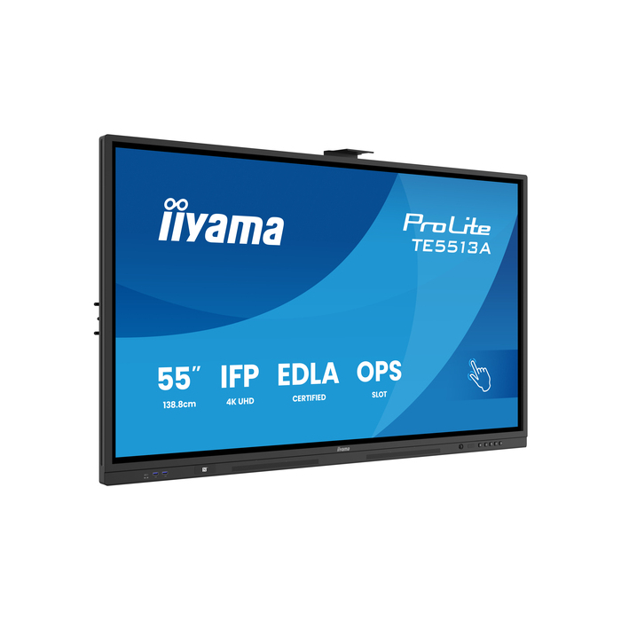iiyama TE5513A-B1AG Écran d'affichage dynamique Écran plat interactif 54,6" Wifi 450 cd/m² 4K Ultra HD Noir Écran tactile Intégré dans le processeur Android 18/7