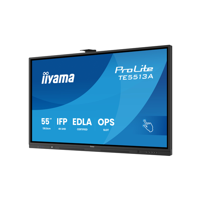 iiyama TE5513A-B1AG Écran d'affichage dynamique Écran plat interactif 54,6" Wifi 450 cd/m² 4K Ultra HD Noir Écran tactile Intégré dans le processeur Android 18/7