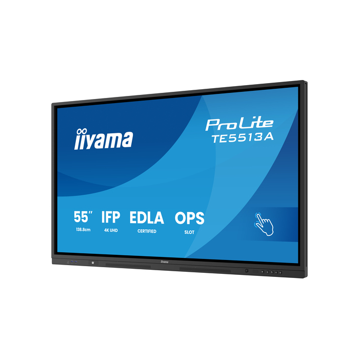 iiyama TE8613A-B1AG Écran d'affichage dynamique Écran plat interactif 2,17 m (85.6") Wifi 450 cd/m² 4K Ultra HD Noir Écran tactile Intégré dans le processeur Android 18/7