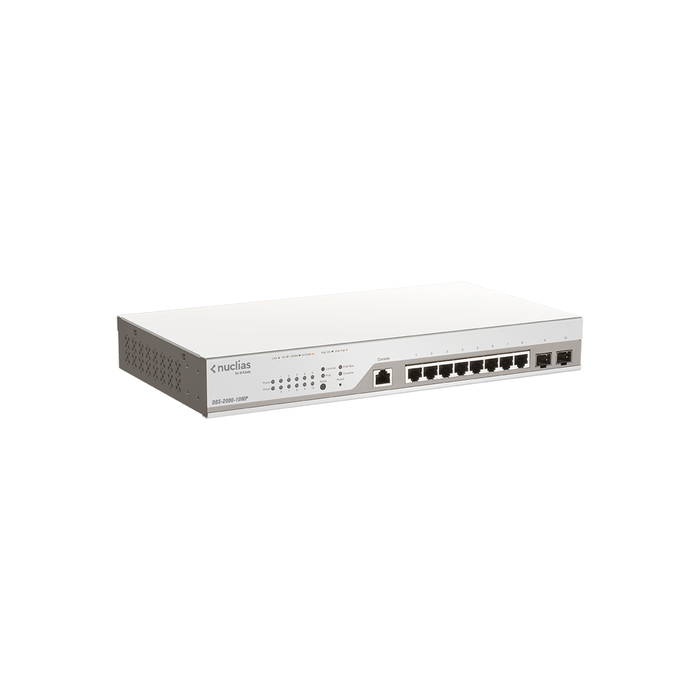 D-Link DBS-2000-10MP commutateur réseau Géré L2 Gigabit Ethernet (10/100/1000) Connexion Ethernet, supportant l'alimentation via ce port (PoE) Gris
