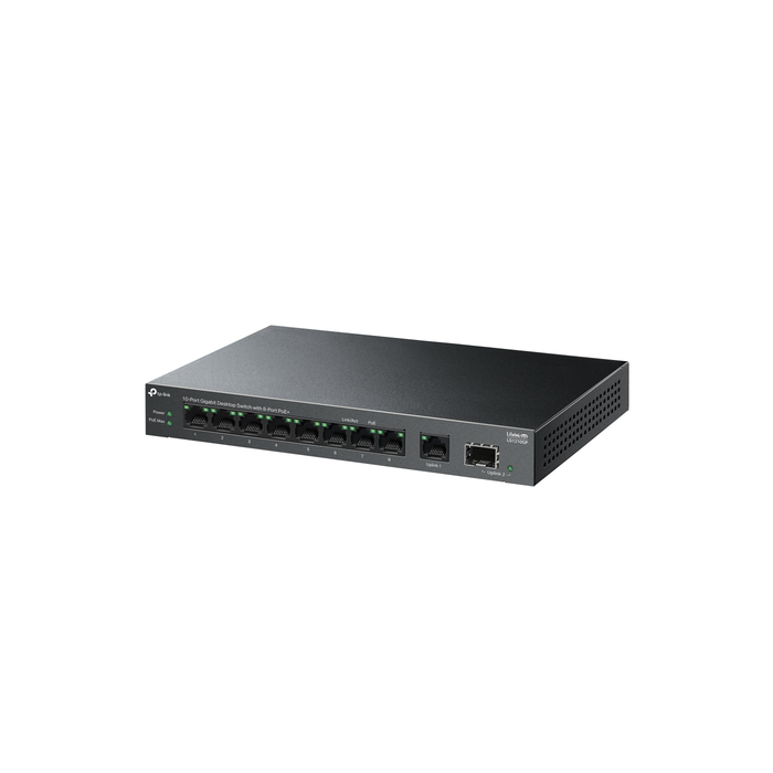 TP-Link LiteWave LS1210GP commutateur réseau Non-géré Gigabit Ethernet (10/100/1000) Connexion Ethernet, supportant l'alimentation via ce port (PoE) Noir
