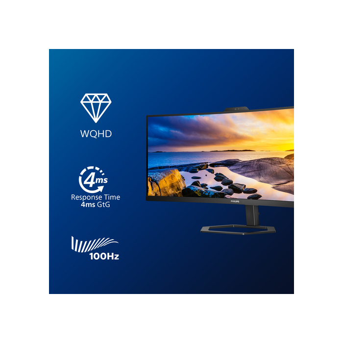 Philips 5000 series 34E1C5600HE/00 LED display 34" 3440 x 1440 pixels 4K Ultra HD Noir