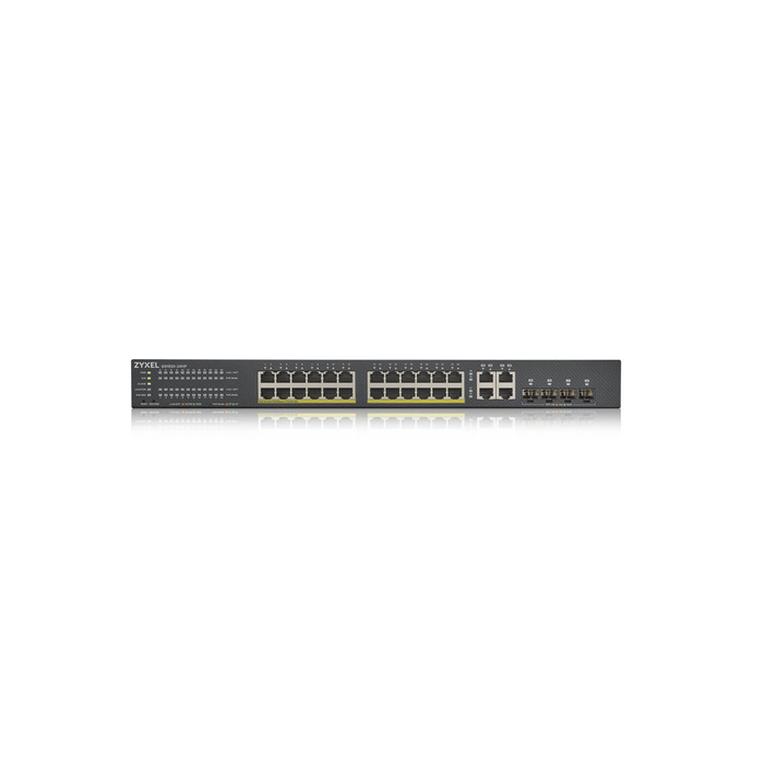 ZYXEL    Zyxel GS1920-24HPV2 Géré Gigabit Ethernet (10/100/1000) Connexion Ethernet, supportant l'alimentation via ce port (PoE) Noir
