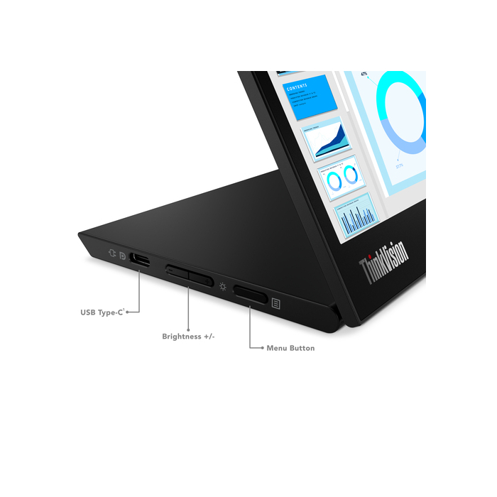 Lenovo ThinkVision M14d LED display 14" 2240 x 1400 pixels 2.2K Noir