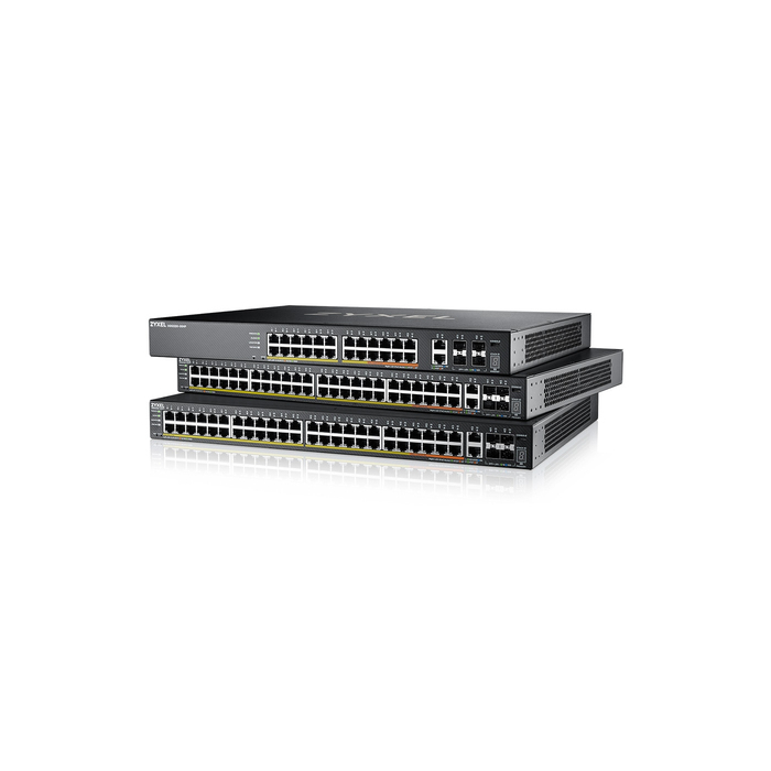 ZYXEL    Zyxel XGS2220-30HP Géré L3 Gigabit Ethernet (10/100/1000) Connexion Ethernet, supportant l'alimentation via ce port (PoE) Noir