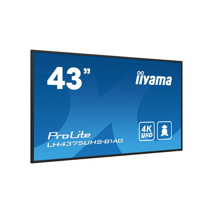 iiyama ProLite Écran plat de signalisation numérique 42,5" LCD Wifi 500 cd/m² 4K Ultra HD Noir Intégré dans le processeur Android 11 24/7