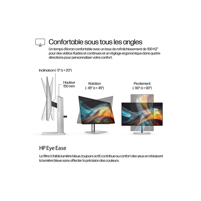 HP Écran FHD 23,8 pouces Série 7 Pro - 724pf