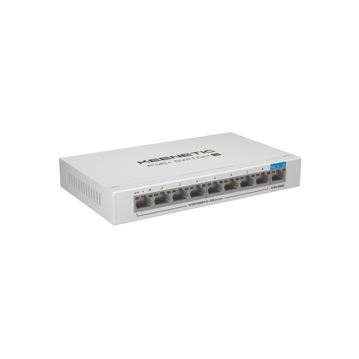 KEENETIC - ROUTER AP EXTENDERS Keenetic PoE+ Switch 9 Commutateur Gigabit 9 ports avec 8 ports PoE+ et budget énergétique de 120 W
