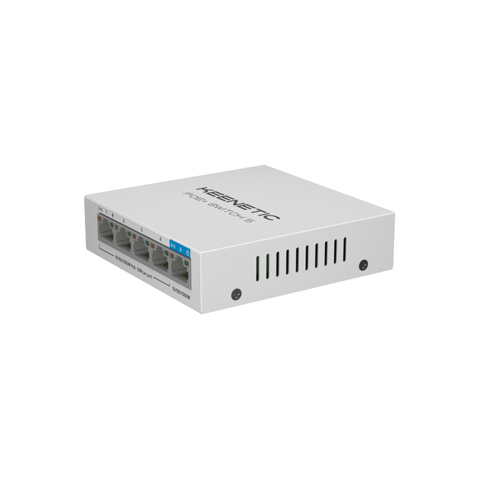 KEENETIC - ROUTER AP EXTENDERS Keenetic Commutateur Gigabit 5 ports avec 4 ports PoE+ et budget énergétique de 60 W
