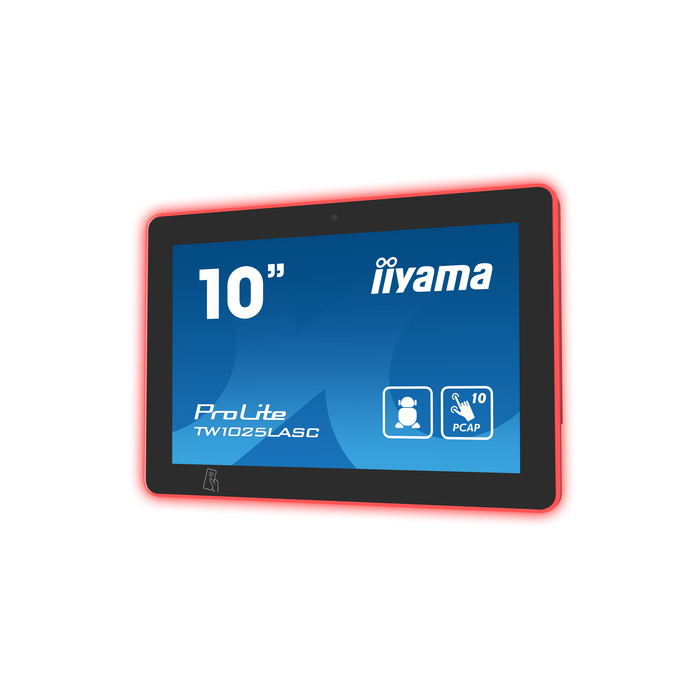 iiyama TW1025LASC-B1PNR écrans d’affichage de salle de réunion 10,1" 1280 x 800 pixels LED 802.11b, 802.11g, Wi-Fi 4 (802.11n) Noir Plastique Bluetooth